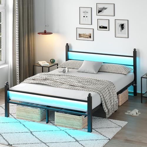 CollaredEagle Full Bed Frame with Headboard and Footboard